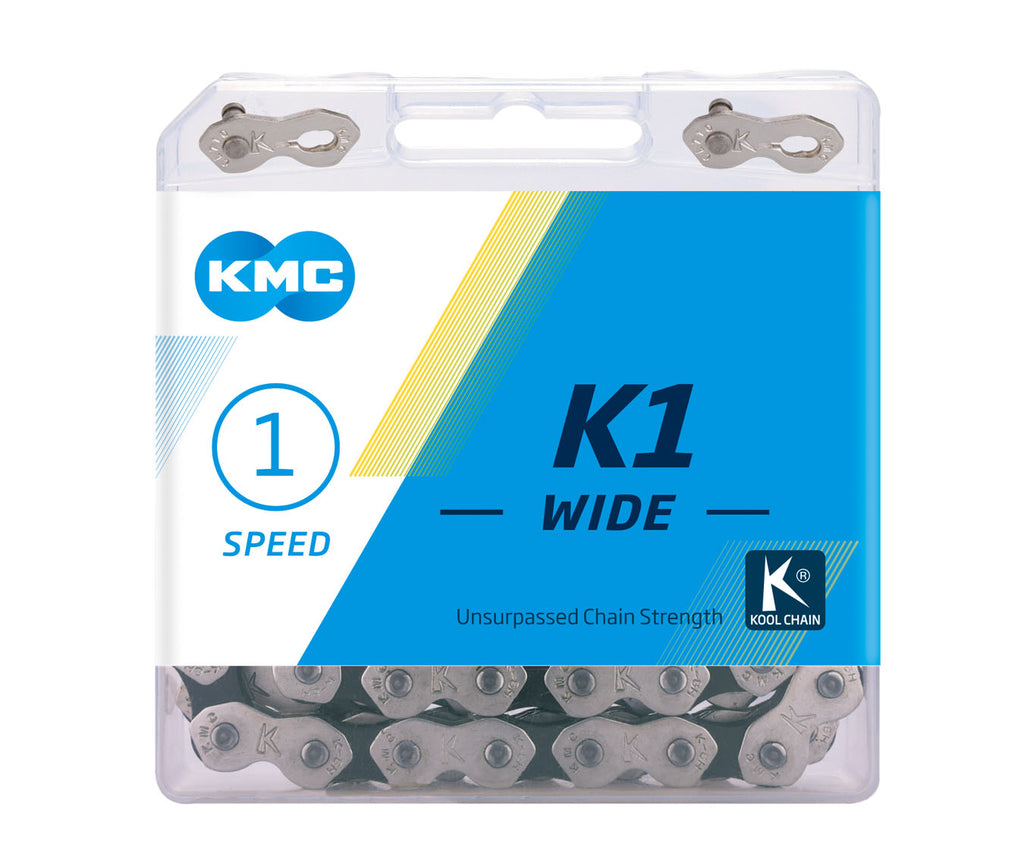 KMC K1 Wide - 1/8" BMX Chain in Silver